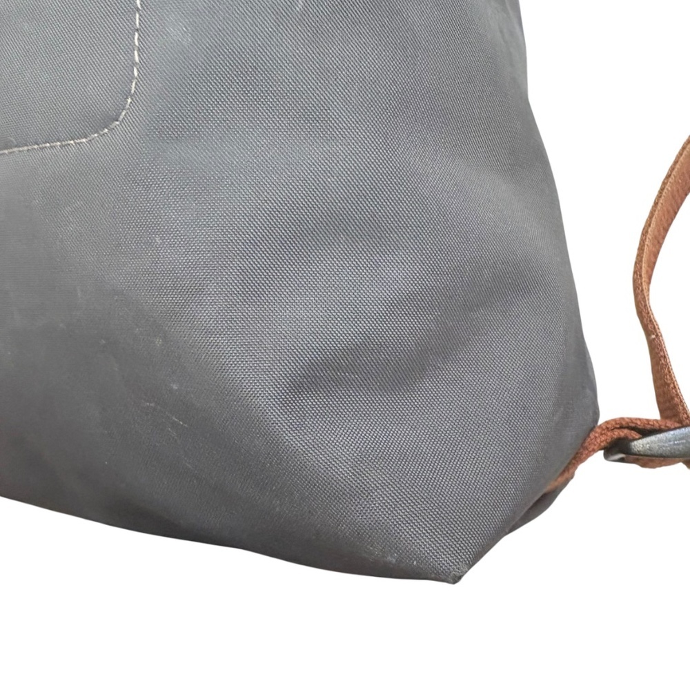 Longchamp le pliage gray and brown backpack - Picture 7 of 10